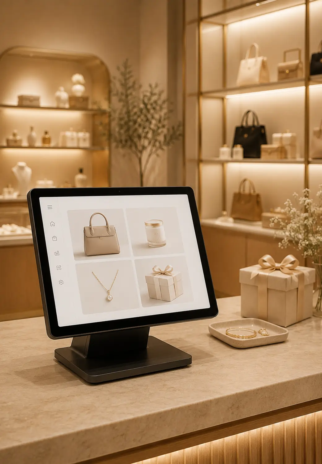 Boutique POS system with organized product catalog and retail management