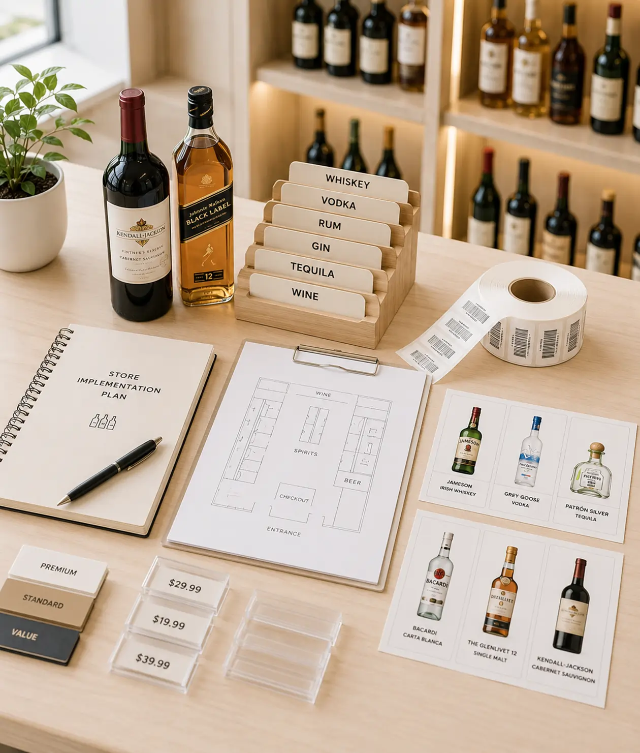 Liquor store setup materials