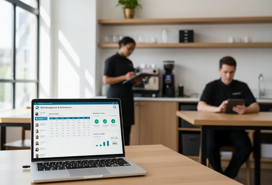 POS staff management in a restaurant